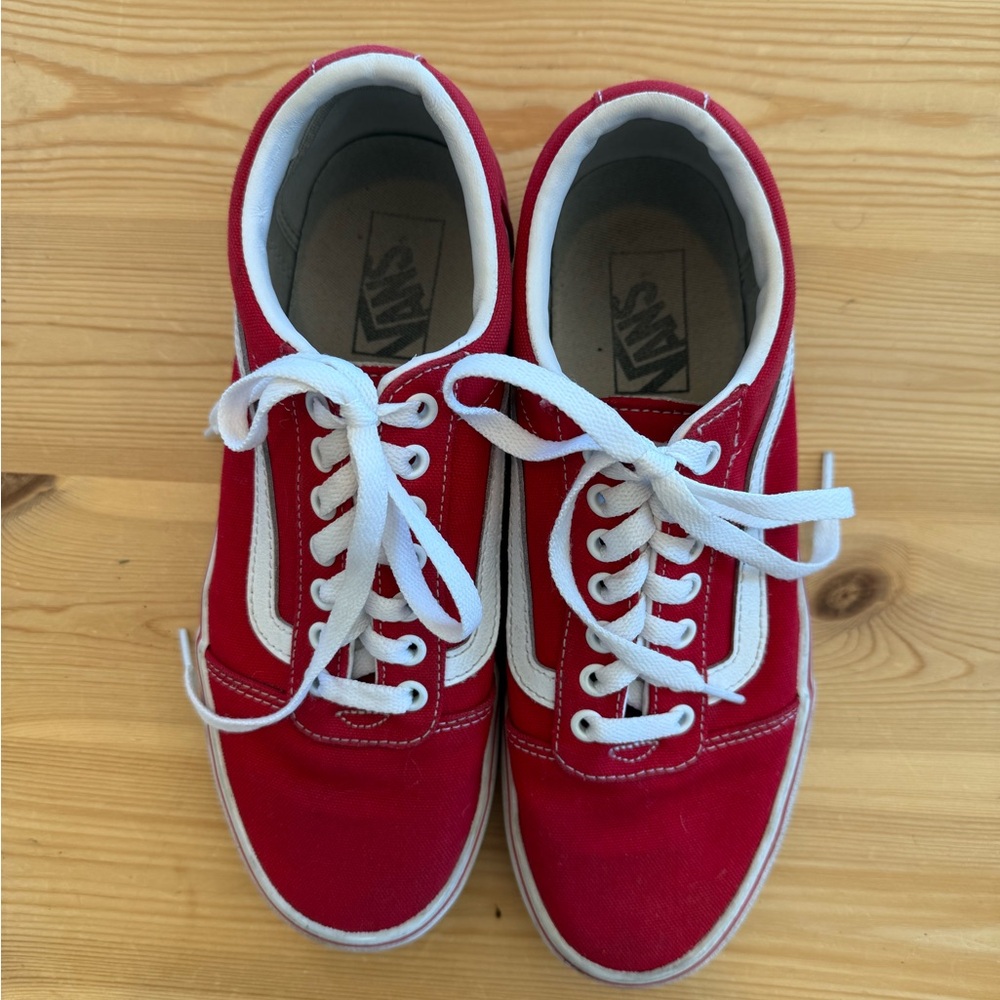 VANS Old Skool Racing Red & True White Shoes